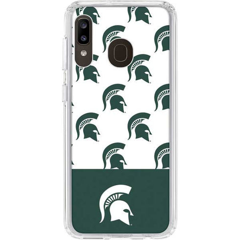Michigan State University Spartans MSU Split Galaxy A20 Clear Case