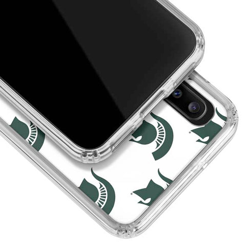 Michigan State University Spartans MSU Split Galaxy A20 Clear Case