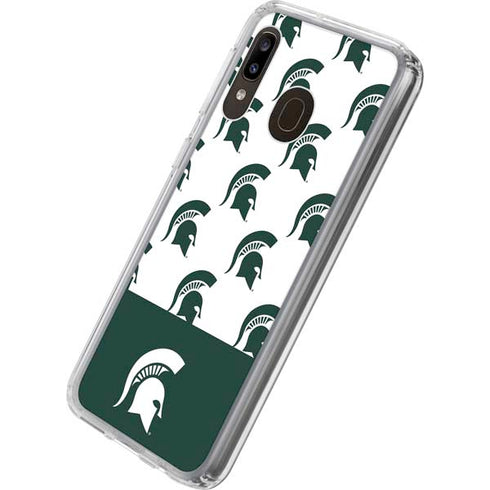 Michigan State University Spartans MSU Split Galaxy A20 Clear Case