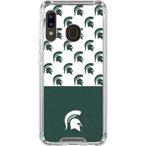 Michigan State University Spartans MSU Split Galaxy A30 Clear Case