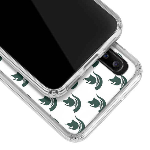 Michigan State University Spartans MSU Split Galaxy A30 Clear Case
