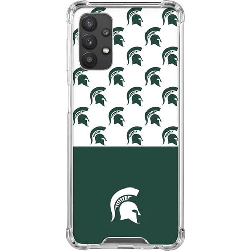 Michigan State University Spartans MSU Split Galaxy A32 5G Clear Case