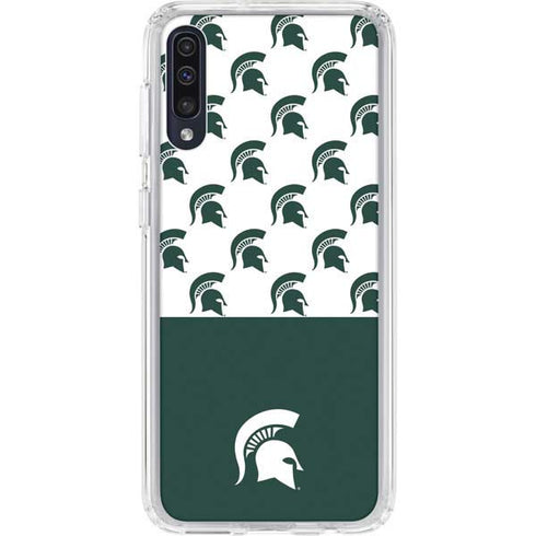 Michigan State University Spartans MSU Split Galaxy A50 Clear Case
