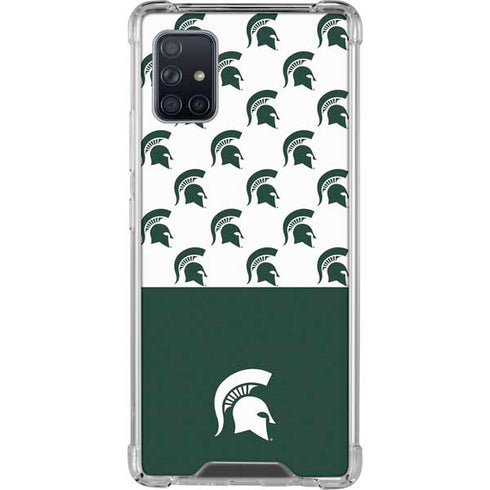 Michigan State University Spartans MSU Split Galaxy A51 5G Clear Case