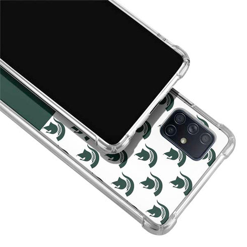 Michigan State University Spartans MSU Split Galaxy A51 5G Clear Case