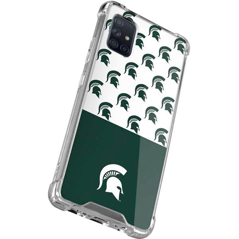 Michigan State University Spartans MSU Split Galaxy A51 5G Clear Case