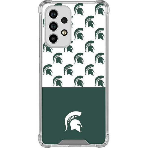 Michigan State University Spartans MSU Split Galaxy A53 5G Clear Case