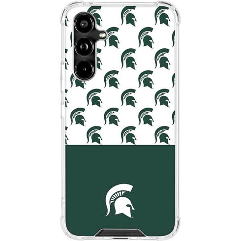 Michigan State University Spartans MSU Split Galaxy A54 5G Clear Case