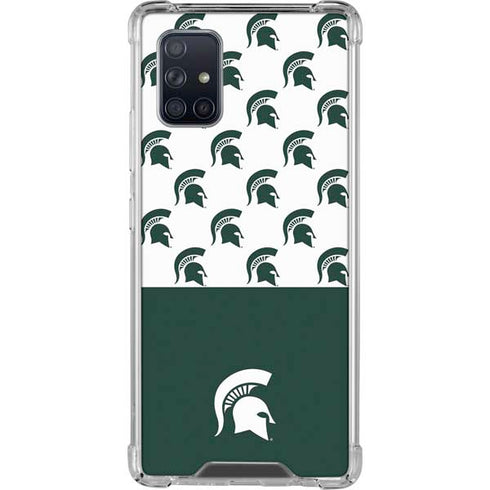 Michigan State University Spartans MSU Split Galaxy A71 5G Clear Case