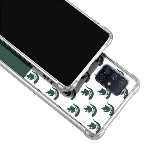 Michigan State University Spartans MSU Split Galaxy A71 5G Clear Case