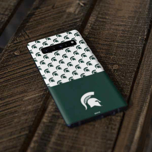 Michigan State University Spartans MSU Split Galaxy S10 Skin
