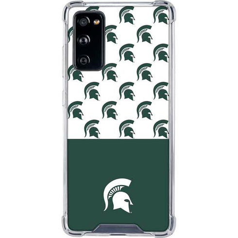 Michigan State University Spartans MSU Split Galaxy S20 FE Clear Case