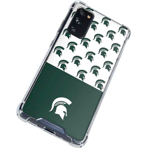 Michigan State University Spartans MSU Split Galaxy S20 FE Clear Case
