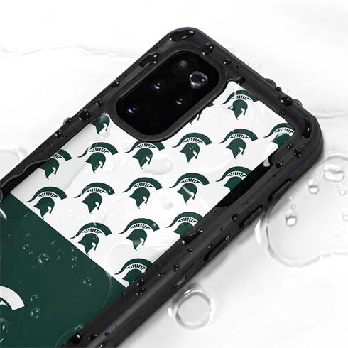 Michigan State University Spartans MSU Split Galaxy S20 Plus Waterproof Case