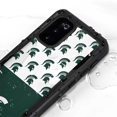 Michigan State University Spartans MSU Split Galaxy S20 Waterproof Case