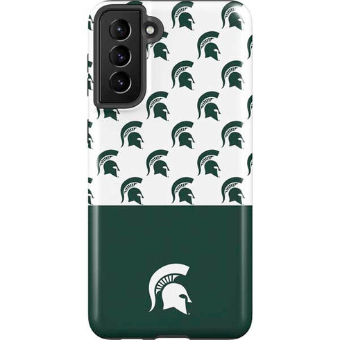 Michigan State University Spartans MSU Split Galaxy S21 FE Pro Case