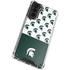 Michigan State University Spartans MSU Split Galaxy S21 Plus 5G Clear Case