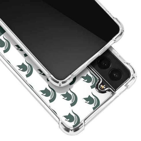 Michigan State University Spartans MSU Split Galaxy S21 Plus 5G Clear Case