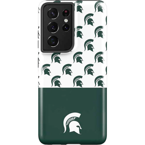 Michigan State University Spartans MSU Split Galaxy S21 Ultra 5G Pro Case