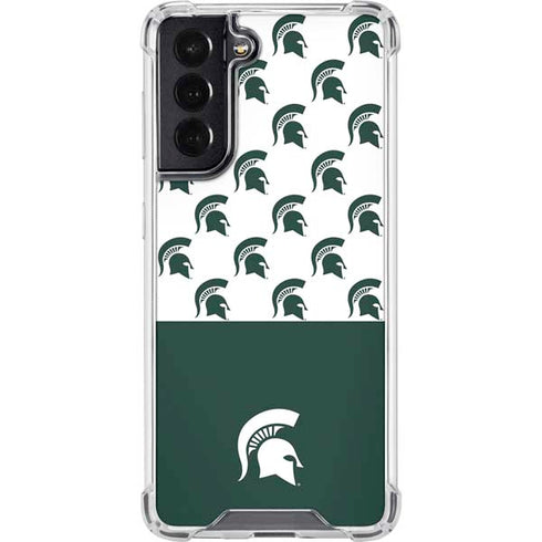 Michigan State University Spartans MSU Split Galaxy S22 Clear Case