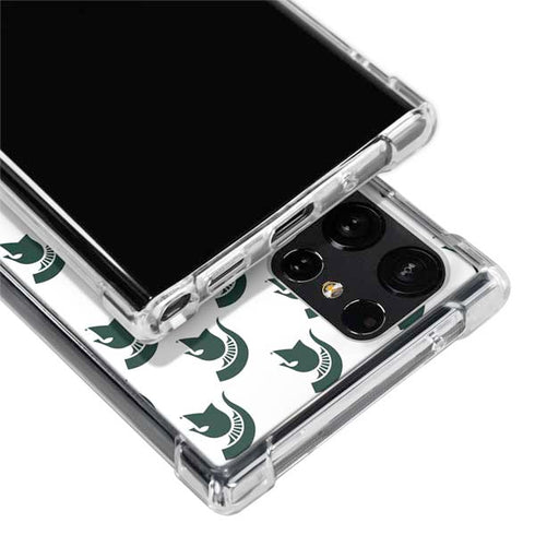 Michigan State University Spartans MSU Split Galaxy S22 Ultra Clear Case