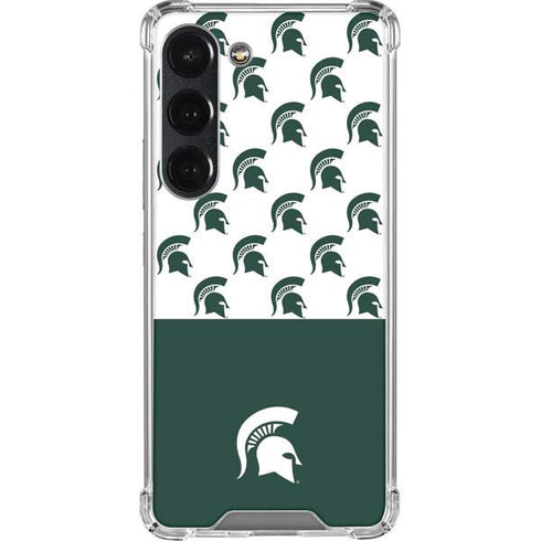 Michigan State University Spartans MSU Split Galaxy S23 Clear Case