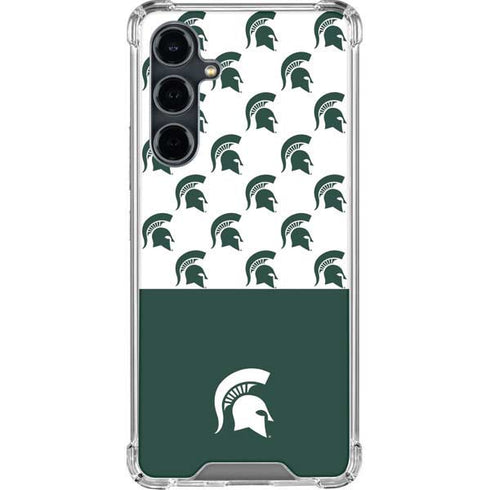 Michigan State University Spartans MSU Split Galaxy S23 FE Clear Case
