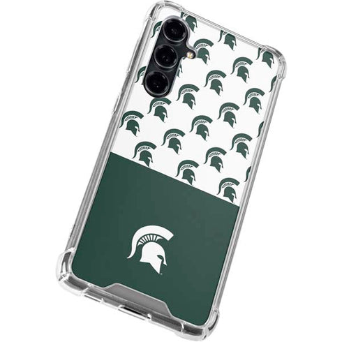 Michigan State University Spartans MSU Split Galaxy S23 FE Clear Case