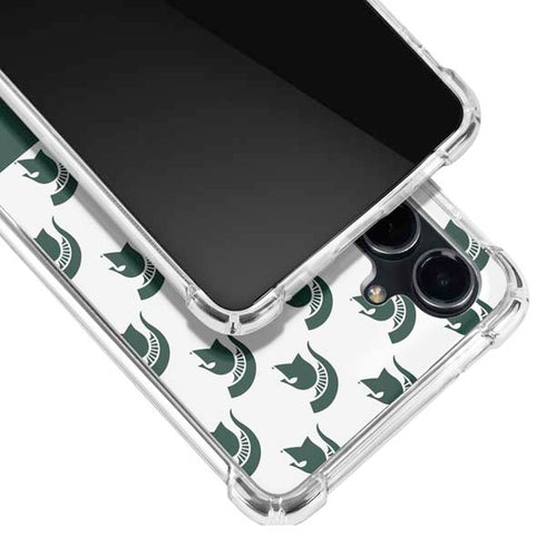 Michigan State University Spartans MSU Split Galaxy S23 FE Clear Case