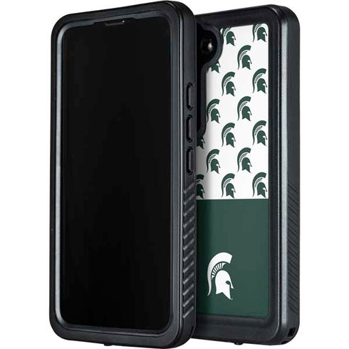Michigan State University Spartans MSU Split Galaxy S23 Plus Waterproof Case