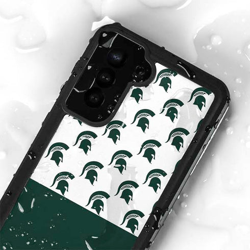 Michigan State University Spartans MSU Split Galaxy S23 Plus Waterproof Case