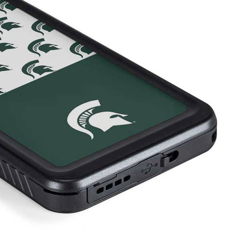 Michigan State University Spartans MSU Split Galaxy S23 Waterproof Case