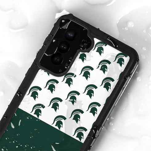 Michigan State University Spartans MSU Split Galaxy S23 Waterproof Case