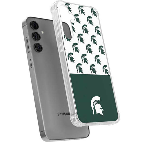 Michigan State University Spartans MSU Split Galaxy S24 Plus Clear Case