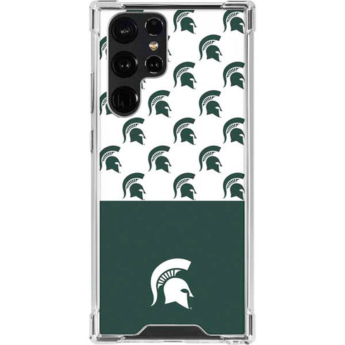 Michigan State University Spartans MSU Split Galaxy S24 Ultra Clear Case