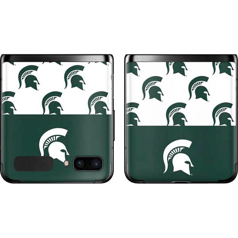 Michigan State University Spartans MSU Split Galaxy Z Flip Skin