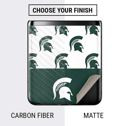 Michigan State University Spartans MSU Split Galaxy Z Flip Skin