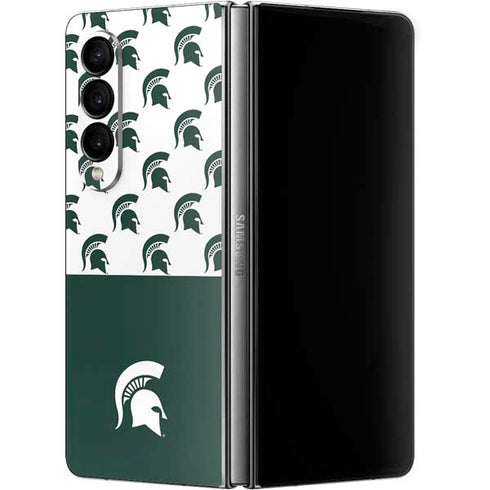 Michigan State University Spartans MSU Split Galaxy Z Fold4 5G Skin