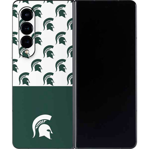 Michigan State University Spartans MSU Split Galaxy Z Fold4 5G Skin