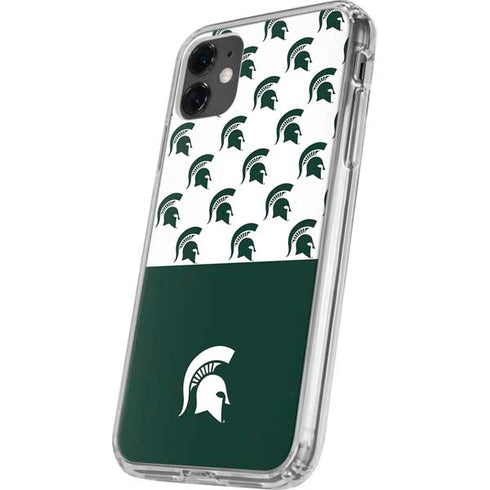 Michigan State University Spartans MSU Split iPhone 11 Clear Case