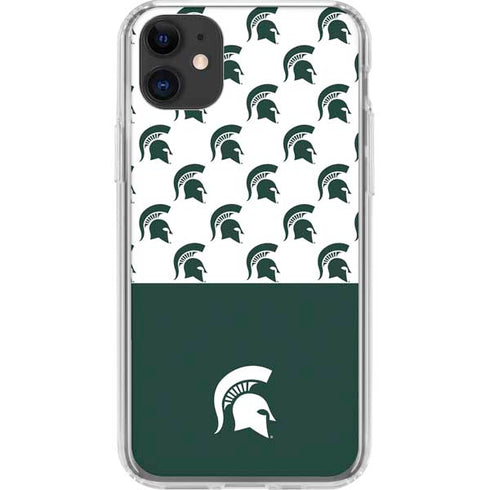 Michigan State University Spartans MSU Split iPhone 11 Clear Case