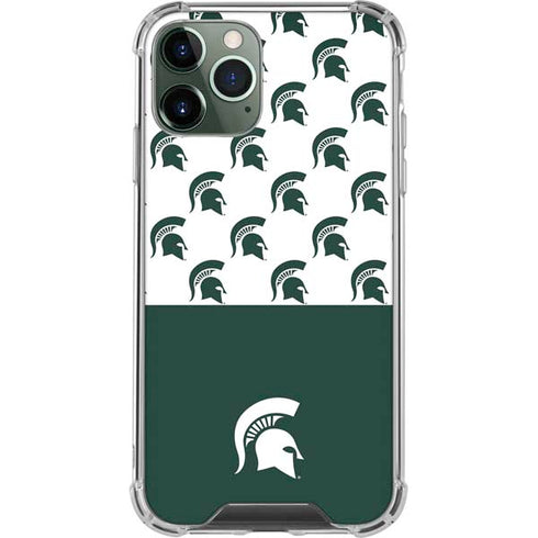Michigan State University Spartans MSU Split iPhone 11 Pro Max Clear Case
