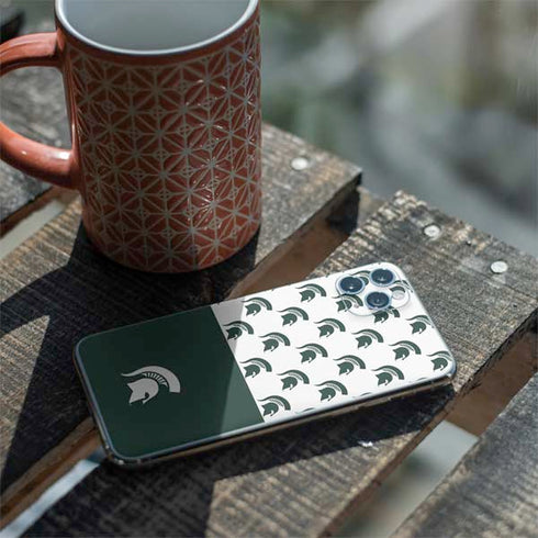 Michigan State University Spartans MSU Split iPhone 11 Pro Max Skin
