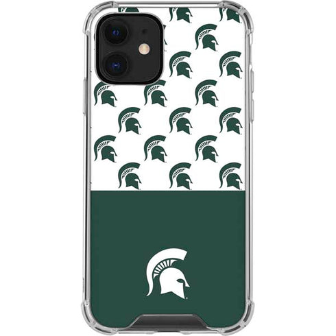 Michigan State University Spartans MSU Split iPhone 12 Clear Case