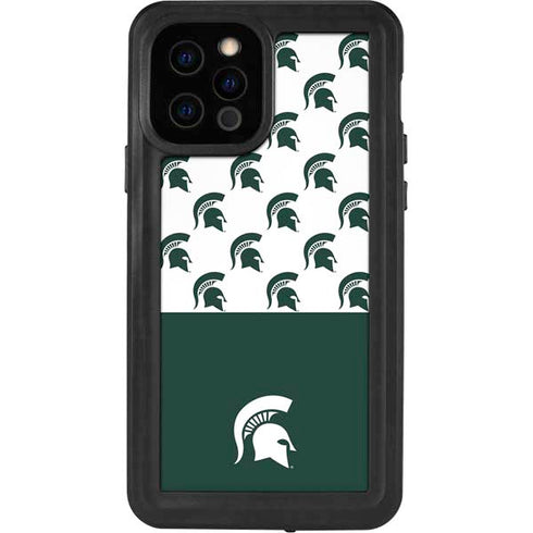 Michigan State University Spartans MSU Split iPhone 12 Pro Waterproof Case