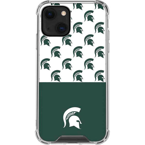 Michigan State University Spartans MSU Split iPhone 13 Clear Case