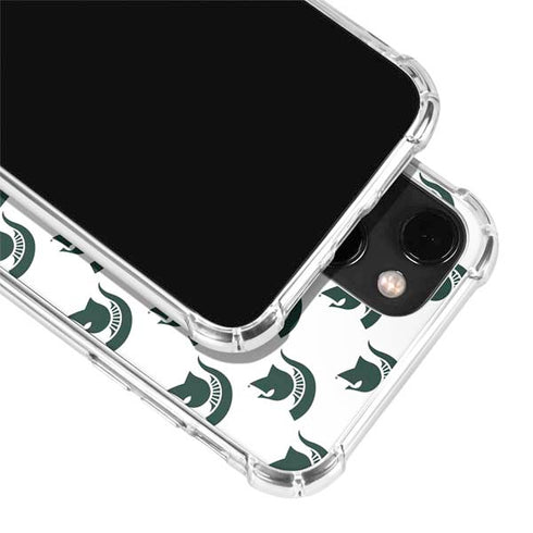 Michigan State University Spartans MSU Split iPhone 13 Mini Clear Case