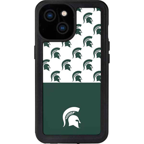 Michigan State University Spartans MSU Split iPhone 13 Mini Waterproof Case