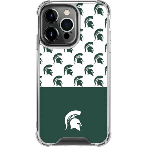 Michigan State University Spartans MSU Split iPhone 13 Pro Clear Case