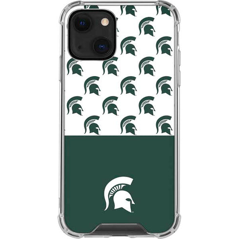 Michigan State University Spartans MSU Split iPhone 14 Clear Case